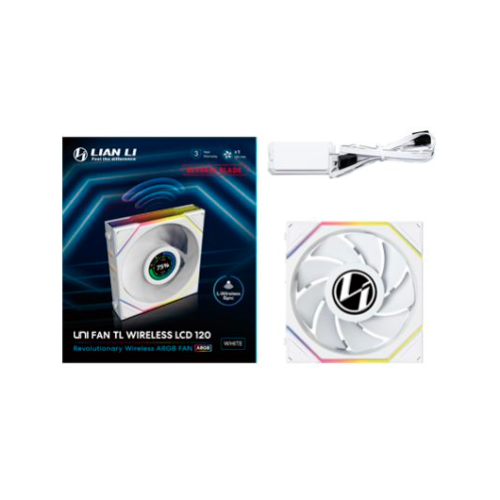 VENTILADOR 120X120 LIAN LI UNIFANTL-LCD WIRELESS WHITE R