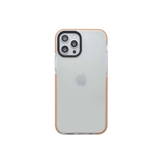 FUNDA QCHARX TRANSPARENTE IPHONE 16E NARANJA