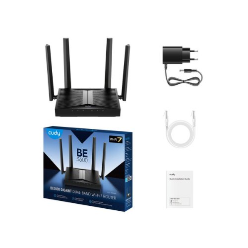 WIRELESS ROUTER BE3600 CUDY WR3600 GIGABIT