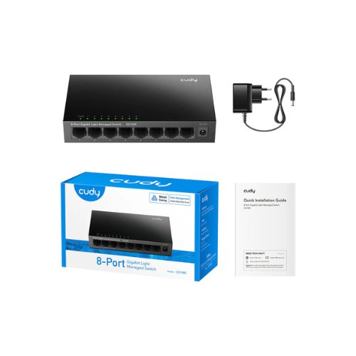 HUB SWITCH 5 PTOS CUDY HS105 2.5G METAL
