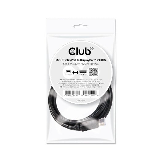 ADAPTADOR ACTIVO MINI-DP A VGA CLUB3D BLACK