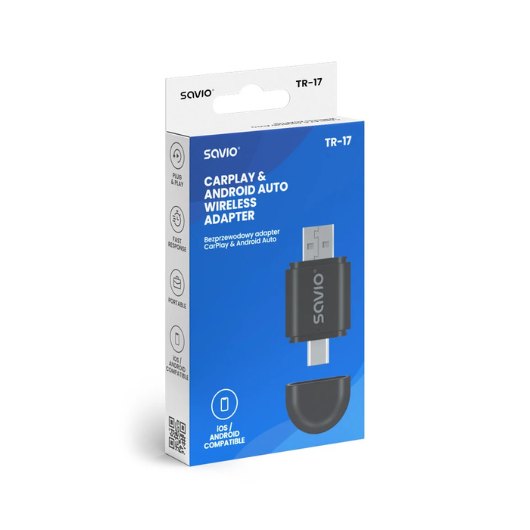 ADAPTADOR INALAMBRICO ANDROID/CARPLAY SAVIO TR-17