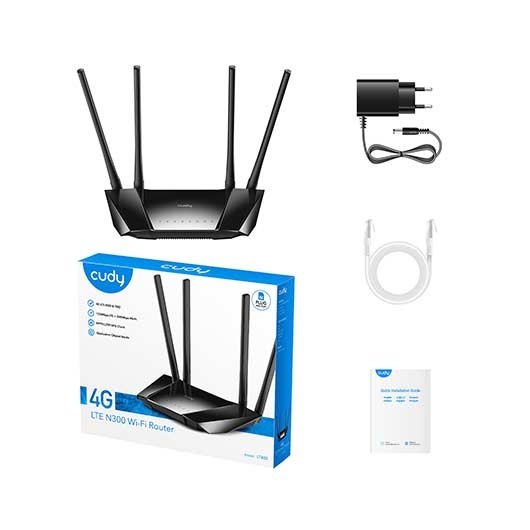 WIRELESS ROUTER CUDY N300 WIFI 4G LTE
