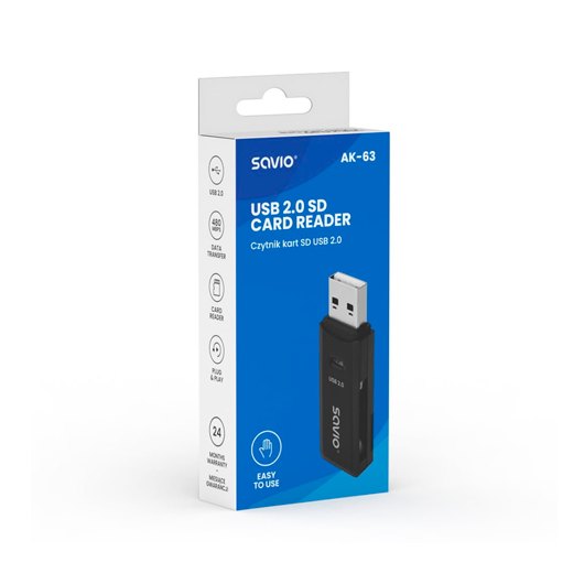 LECTOR DE TARJETAS SD SAVIO AK-63