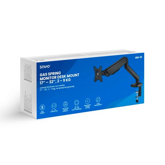 SOPORTE TV/MONITOR SAVIO UM-01 17-32  1 BRAZO