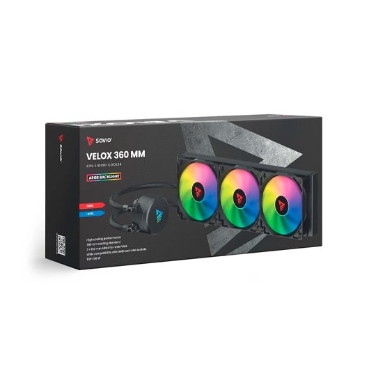 DISIPADOR REF LIQUIDA SAVIO VELOX 360MM ARGB