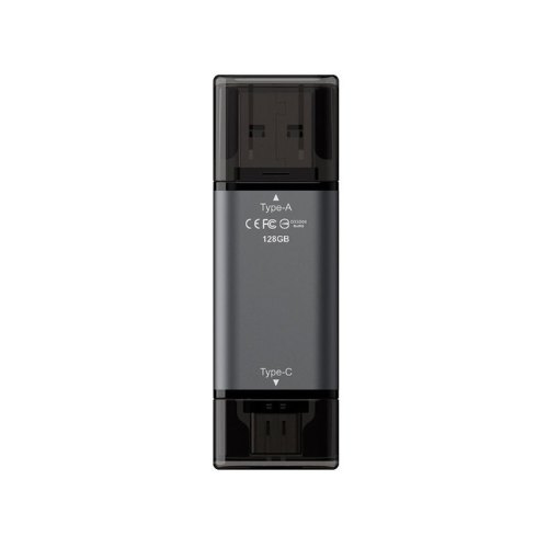 PENDRIVE 128GB TEAMGROUP X1 USB-A/USB-C GRIS