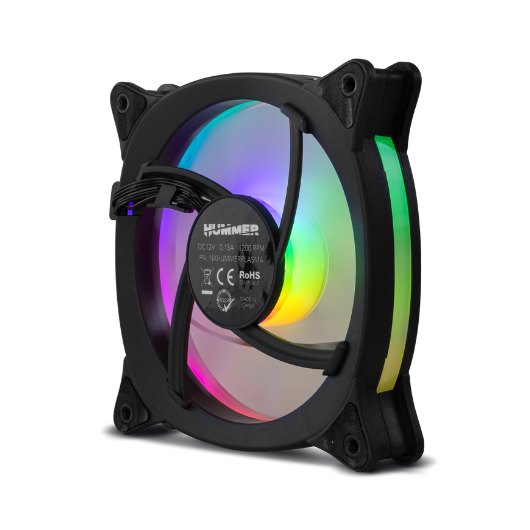 VENTILADOR 120X120 NOX HUMMER V-FAN ARGB