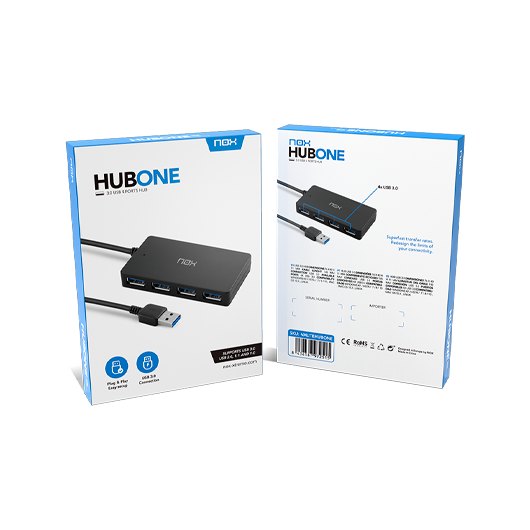 HUB 4 PUERTOS USB 3.0 NOX HUB ONE