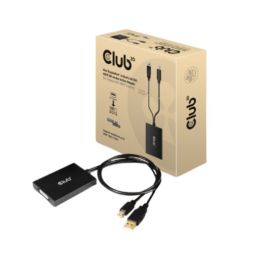 ADAPTADOR ACTIVO CLUB3D MINI-DP A DUAL LINK DVI