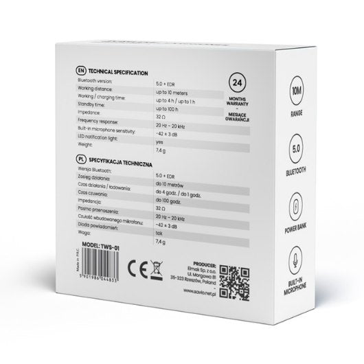 AURICULARES INALAMBRICOS BL 5.0 SAVIO TWS-01