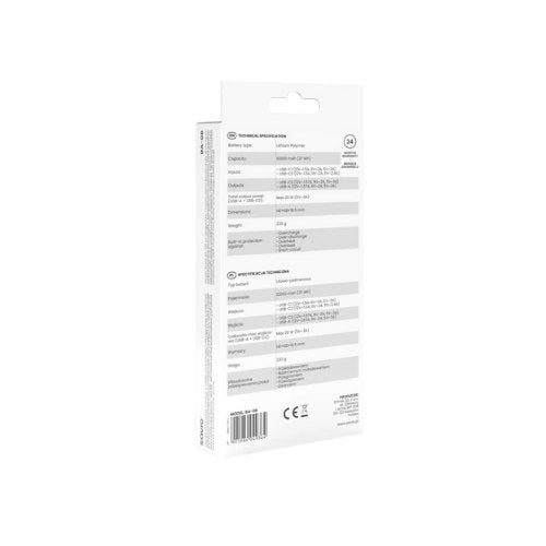 POWERBANK SAVIO BA-08 10000MAH BLACK