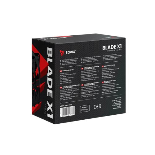 VENTILADOR 120X120 SAVIO  BLADE X1 PACK 3