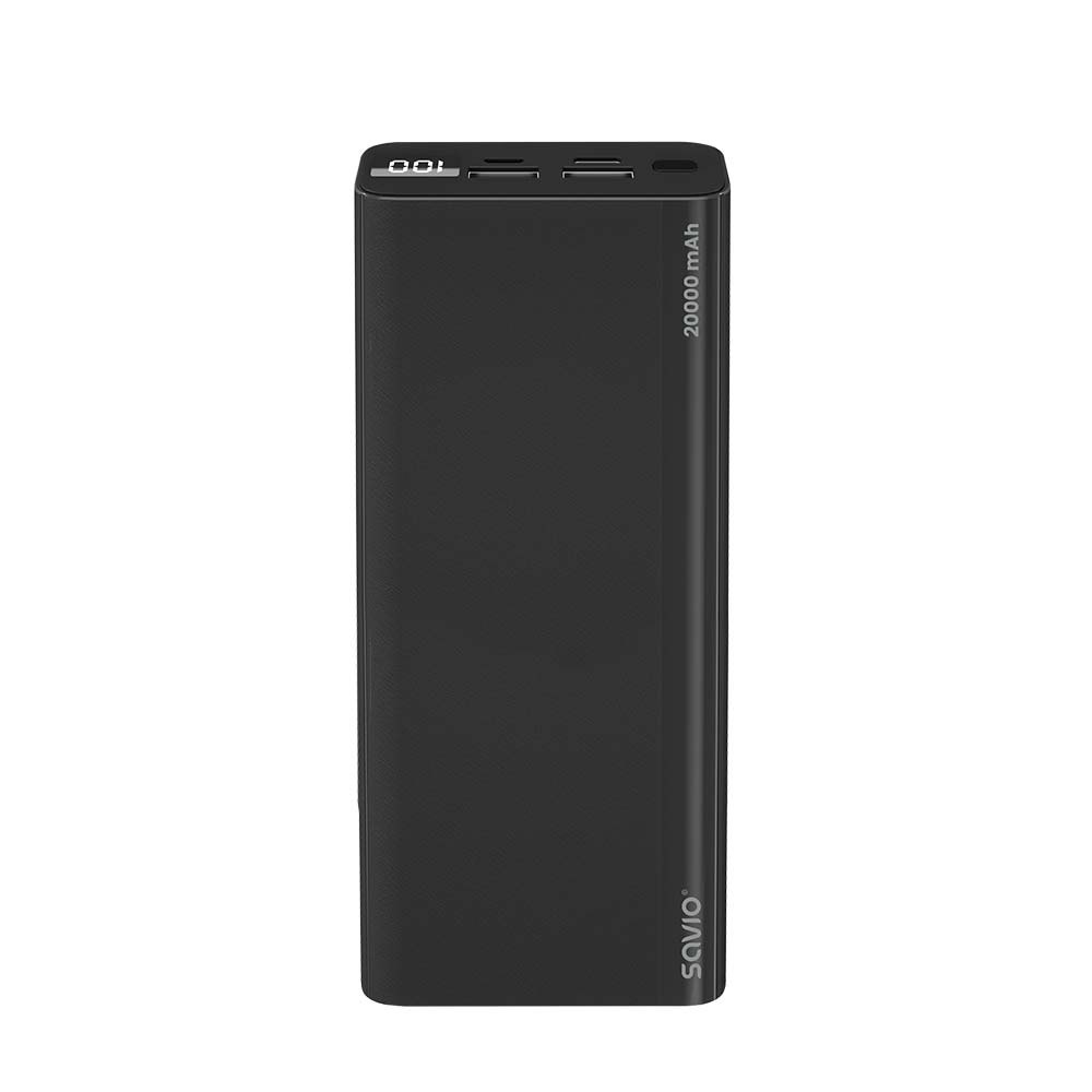 POWERBANK 20000 MAH SAVIO BA-05 NEGRO