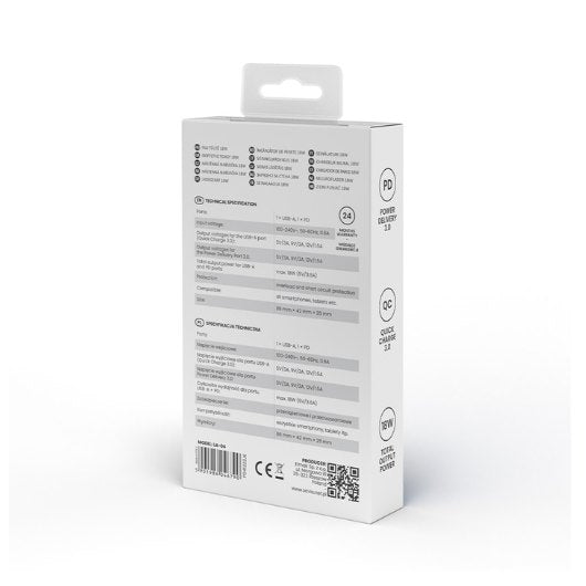 CARGADOR SAVIO LA-05 DUAL 18W USB 3.0