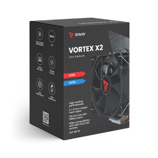 DISIPADOR CPU 180W SAVIO VORTEX X2
