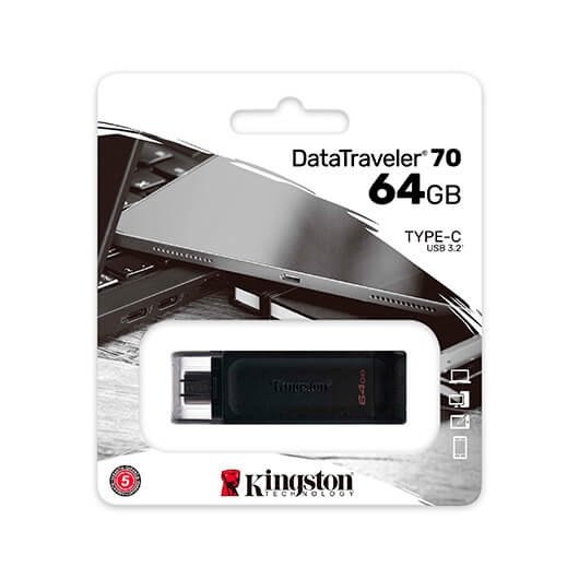 PENDRIVE 64GB USB-C 3.2  KINGSTON DT70 NEGRO