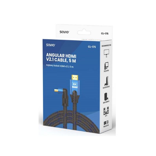 CABLE HDMI SAVIO ACODADO CL-175