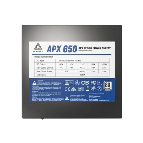 FUENTE DE ALIMENTACION ATX 650W MONTECH APX650