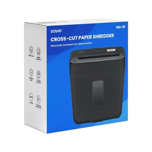 DESTRUCTORA PAPEL SAVIO ND-01 BLACK