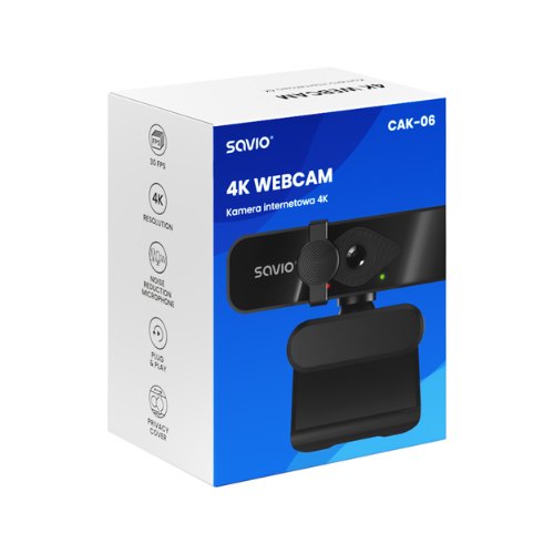 WEBCAM 4K SAVIO CAK-06 BLACK