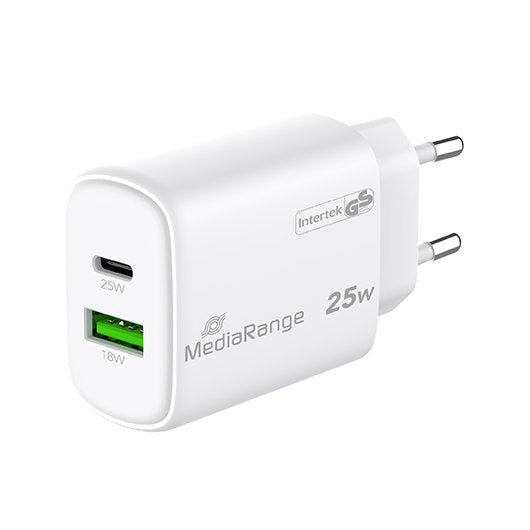 CARGADOR MEDIARANGE DUAL USB-A Y USB-C 25W