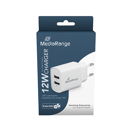CARGADOR MEDIARANGE DUAL USB-A 12W