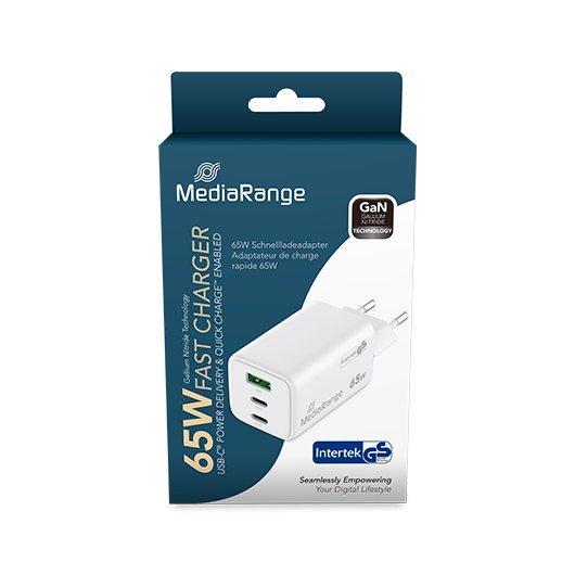 CARGADOR MEDIARANGE TRIPLE USB-A Y USB-C 65W