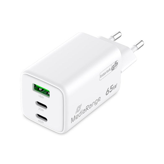 CARGADOR MEDIARANGE TRIPLE USB-A Y USB-C 65W