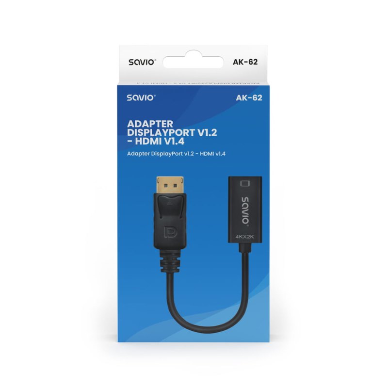ADAPTADOR DP V1.2- HDMI V1.4 SAVIO AK-62