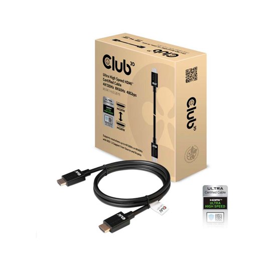 CABLE CERTIFICADO HDMI 2.1 CLUB3D 1M