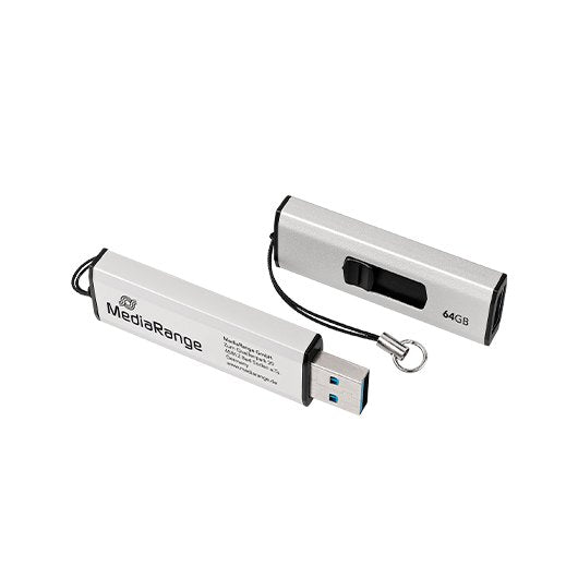 PENDRIVE 64GB USB 3.2 MEDIARANGE SILVER-BLACK