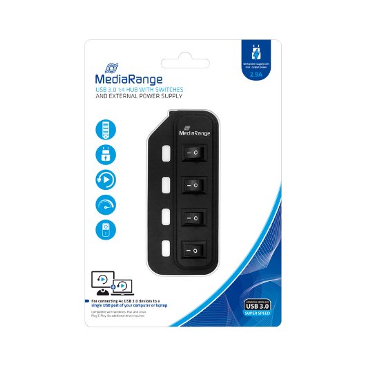 HUB MEDIARANGE USB 3.0 4XUSB 3.0
