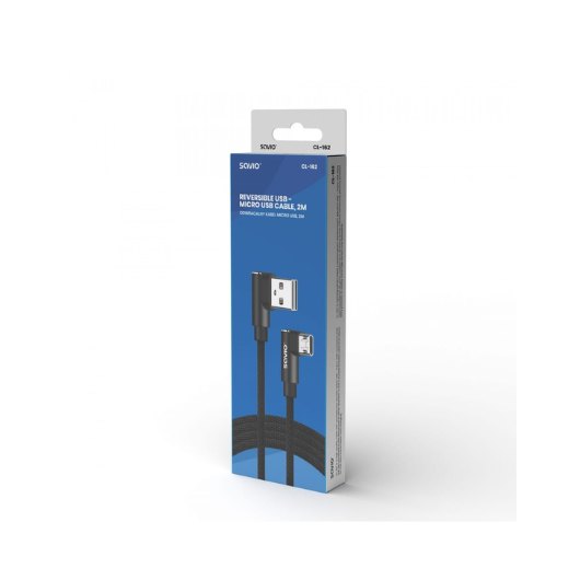 CABLE REVERSIBLE USB SAVIO MICRO A USB-A 2M CL-162