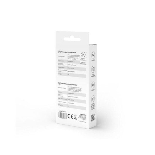 CABLE USB-C A USB-C SAVIO 5A 2M CL-160