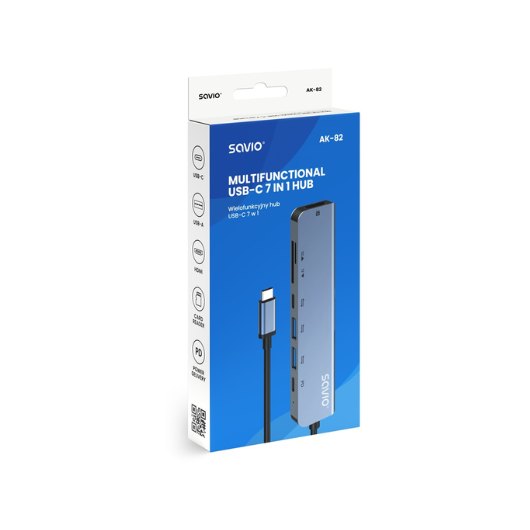 HUB SAVIO 7EN1 USB-C  AK-82