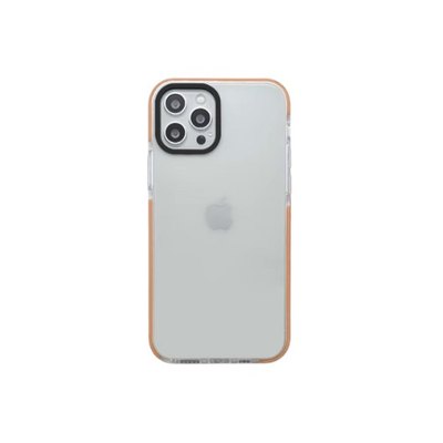 FUNDA QCHARX TRANSPARENTE IPHONE 16E NARANJA