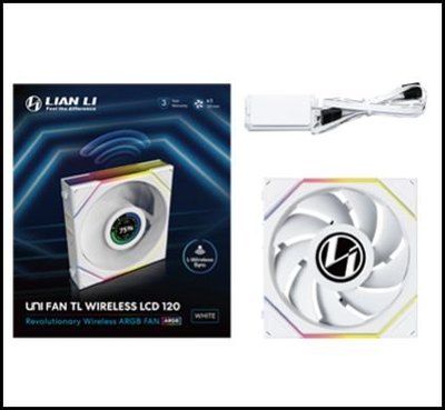 VENTILADOR 120X120 LIAN LI UNIFAN TL-LCD WIRELESS WHITE