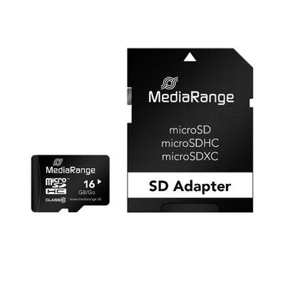 MEM MICRO SDHC 16GB MEDIARANGE + ADAPTADOR SD
